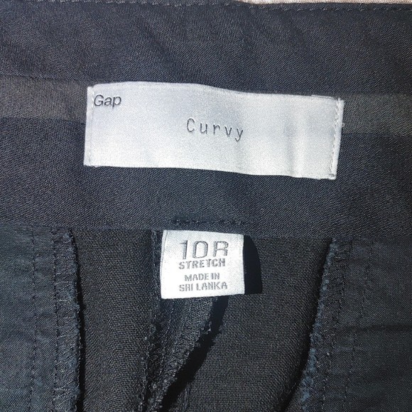 GAP Women's Curvy Black Straight Leg Pants Size 10R Flat Front Stretch - Picture 4 of 8